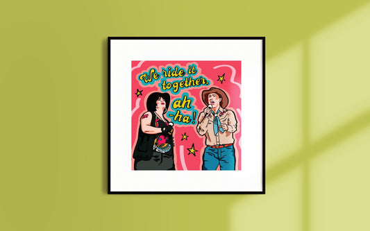Gavin and Stacey Art Print | NESSA and BRYN | Islands in The Stream | 8x8 Art Print | Pop Culture Prints | Welsh Art | Welsh Prints